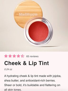 Mad Hippie Cheek & Lip Tint — Coral Red